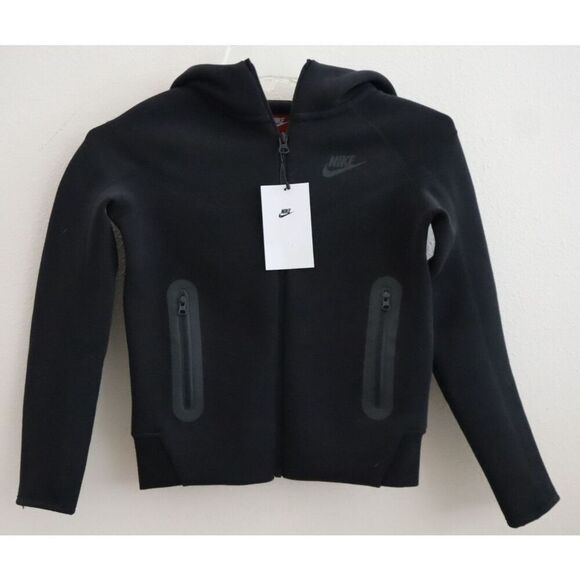 Nike Other - Nike Sportswear FD3285-010 Kids' Sz XS Black Tech Fleece Full Zip Hoodie